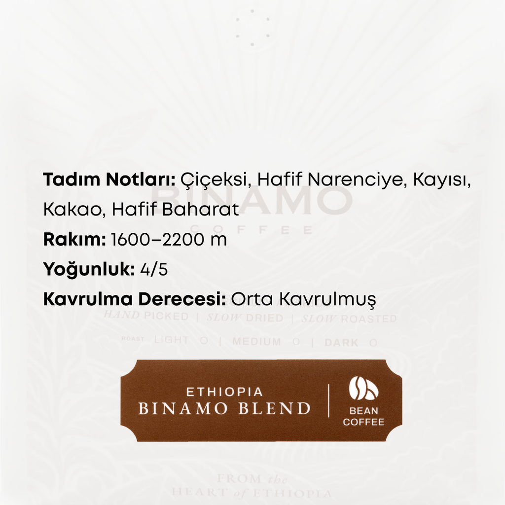 Ethiopia Binamo Blend Çekirdek Kahve
