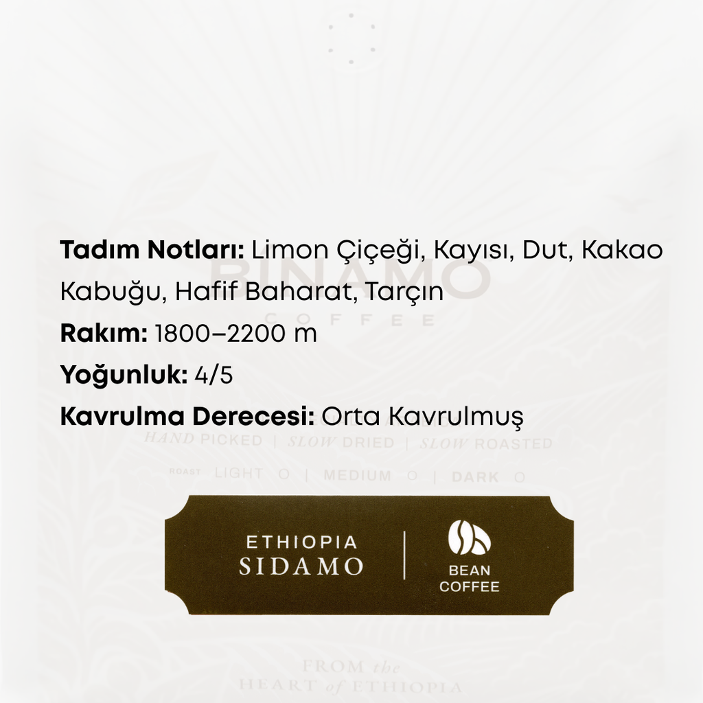 Ethiopia Sidamo Öğütülmüş Kahve