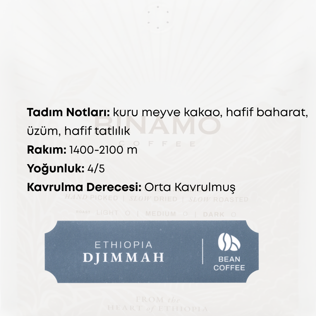 Etiyopya Djimmah Çekirdek Kahve