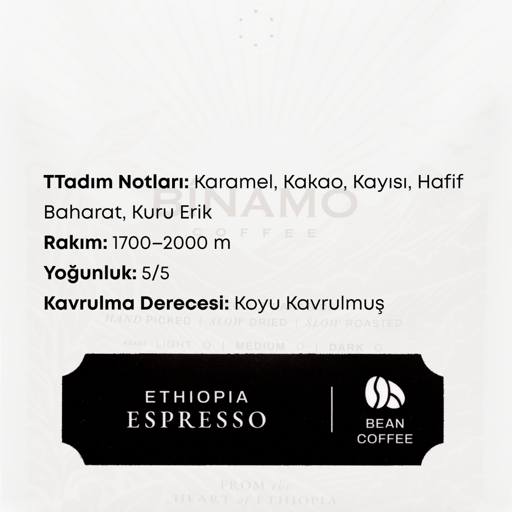 Ethiopia Espresso Çekirdek Kahve